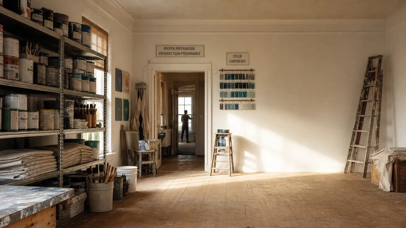 Peintre en bâtiment professionnel réalisant des travaux de peinture intérieure